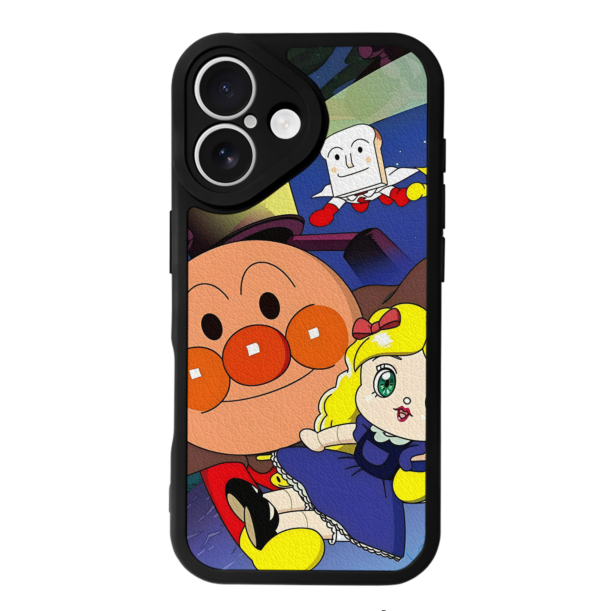 （画像用） アンパンマン Anpanman 【iPhone 16シリーズ対応】シリコンスマホケース（レザー調） 材質：シリコン